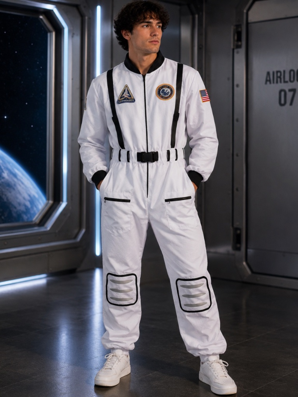 Size Large Men's Astronaut Britney Spears Video Group Costume Cosplay Halloween
